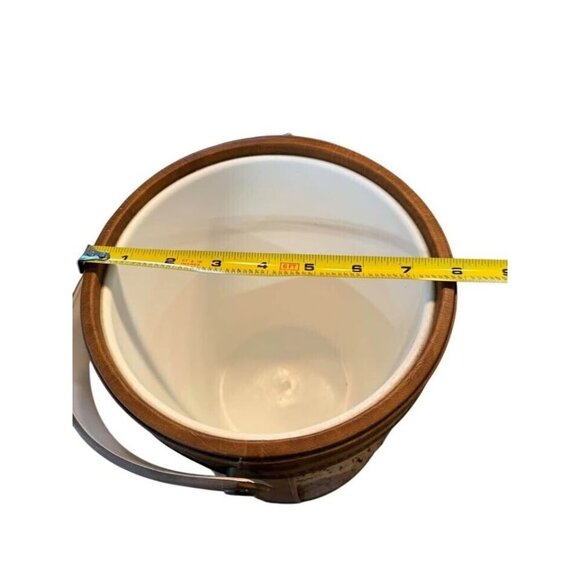 MCM Cork Ice Bucket Vintage‎ Barware with Lid and Handle Retro Natural Vtg Decor - Picture 6 of 10